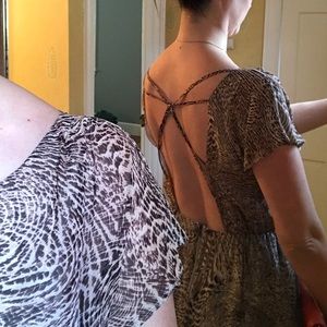 Alice + Olivia animal print silk sundress size S